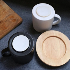 推广定制印刷设计的白色陶瓷咖啡杯