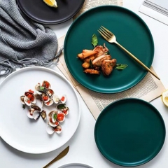 北欧创意家居菜肴西餐餐盘牛排盘陶瓷餐具