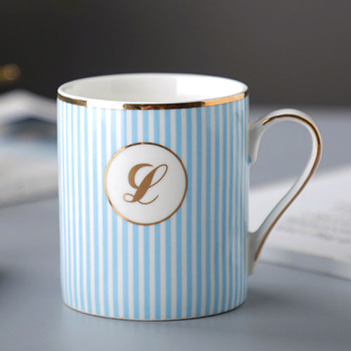 Factory cheap price custom logo blue ceramic coffee mug