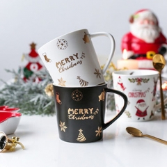 350ml European style custom decal ceramic coffee mug