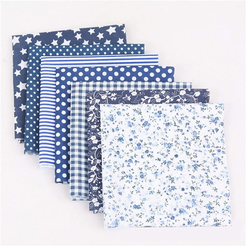 Cotton Fabric Squares, Pack of 7, Each 50 x 50 cm, For Sewing, Patchwork, Fabric Package, Fabric Remnants, Sewing Fabric, Cotton Pieces, Patterned DIY
