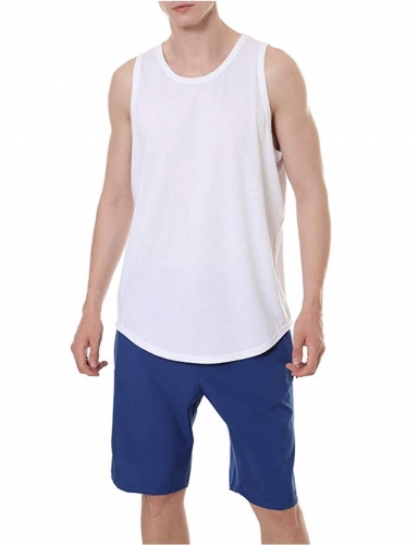 Unterhemd Herren Tank Top Open Edge Loose Sport Tank Top Herren Weste Top für Sport Outdoor Stil