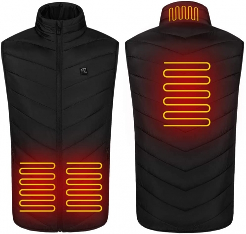 Beheizbare Weste Heating Vest Heizweste Herren,Elektrische Beheizte Jacke USB-Lade Heizweste Beheizte Warme Jacke mit Einstellbare Temperatur Für Outd