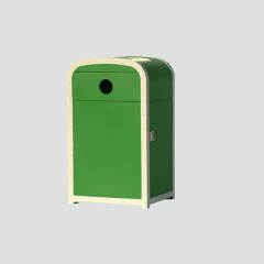 roadside outdoor metal dustbin