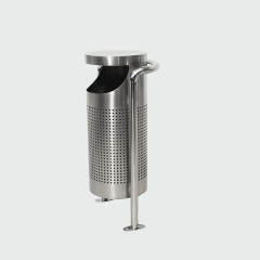 Outdoor Round stainless steel Trash Bin