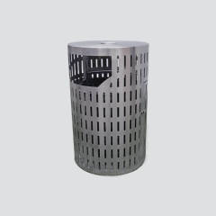 Outdoor Stainless Steel Trash Receptacle