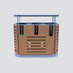 large 3 compartment recycling garbage bin