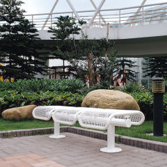 white garden outdoor leisure bench