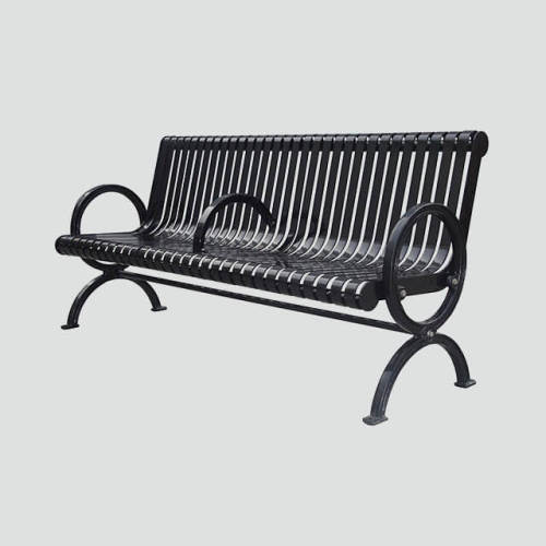 metal black garden bench seat