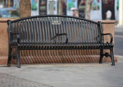 outdoor street steel long park bench