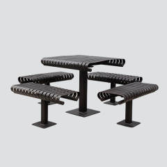 Unfoldable steel table sets