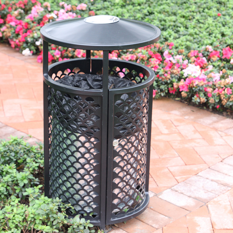 garden metal mesh rubbish bins