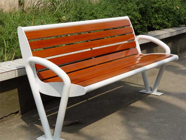 simple outdoor teak wood bench