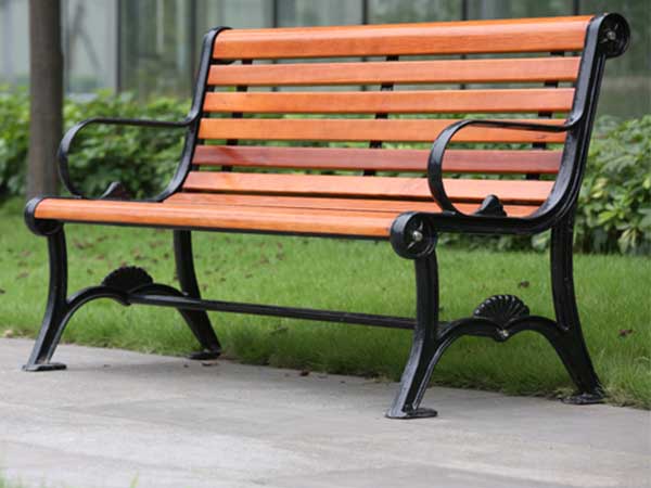 outdoor garden wood plastic composite bench seat