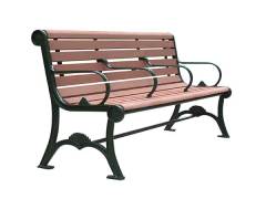 outdoor garden wood plastic composite bench seat