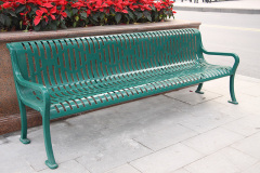 modern steel metal park benches