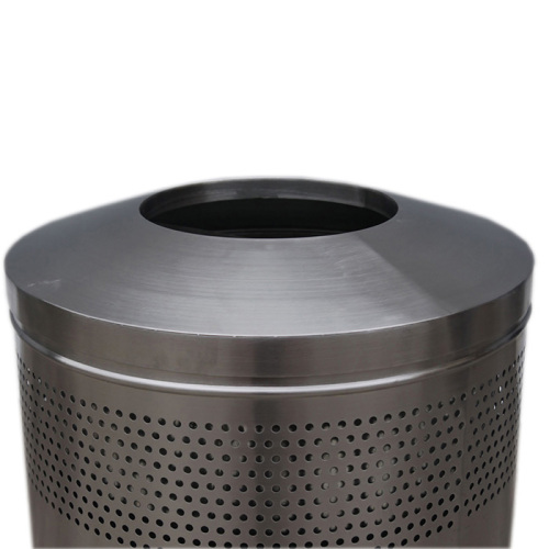 Round stand stainless steel waste bin