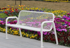 outdoor thermoplastic metal leisure bench