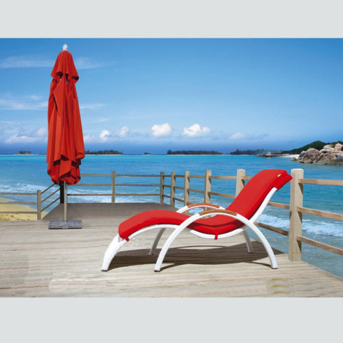Hotel Outdoor Aluminium Beach Rattan Sun Lounger