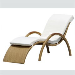 Hotel Outdoor Aluminium Beach Rattan Sun Lounger