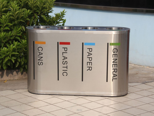 Outdoor Stainless Steel Trash Can