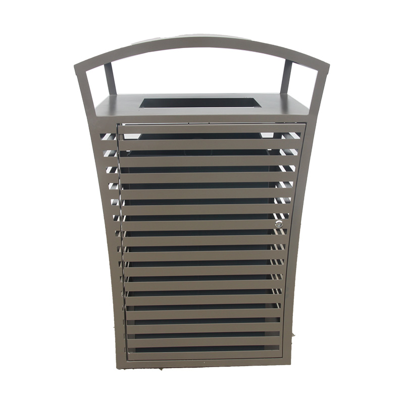 Outdoor pakrk metal trash bin