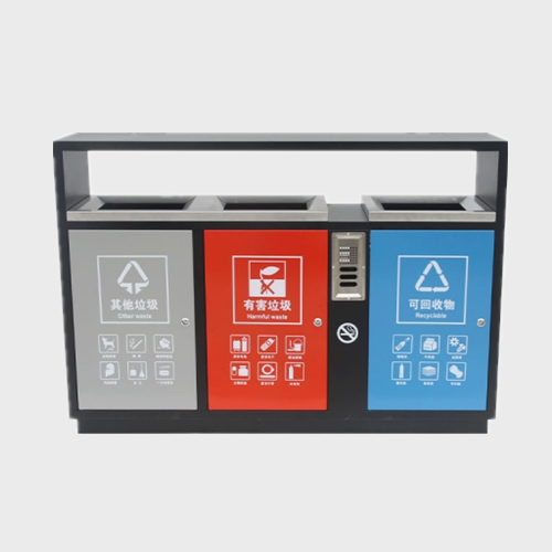 Environmental 3 compartment waste bin