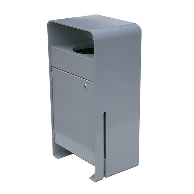 Metal square dustbin trash bin