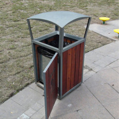 outdoor patio backyard garbage can