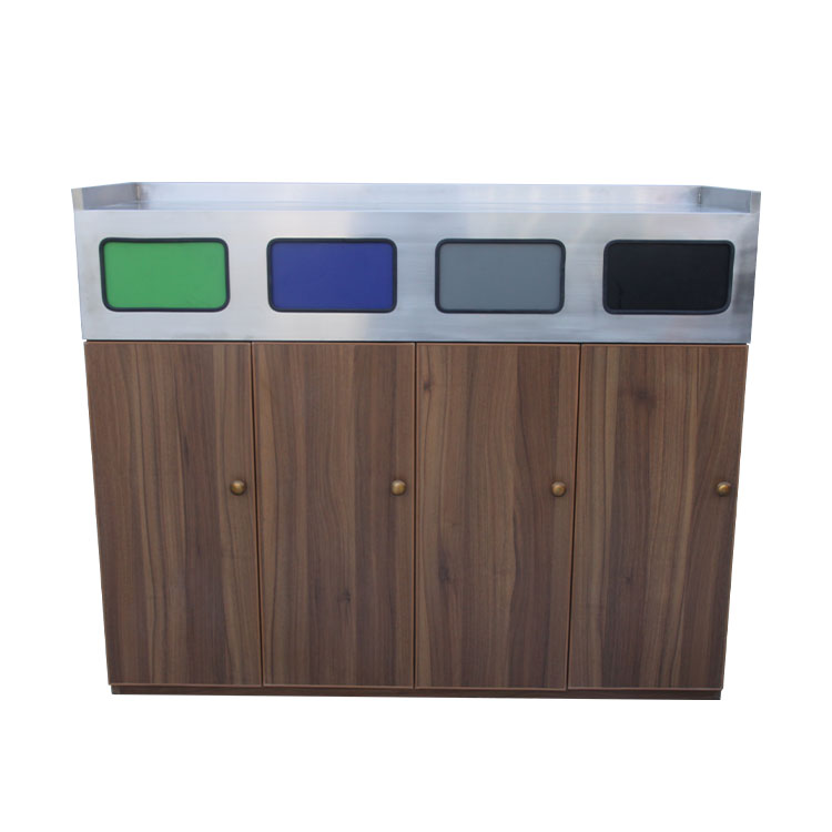 Outdoor Street Wooden Waste Bin