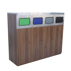 Outdoor Street Wooden Waste Bin