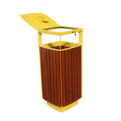 Road Side Steel Wooden Dustbin