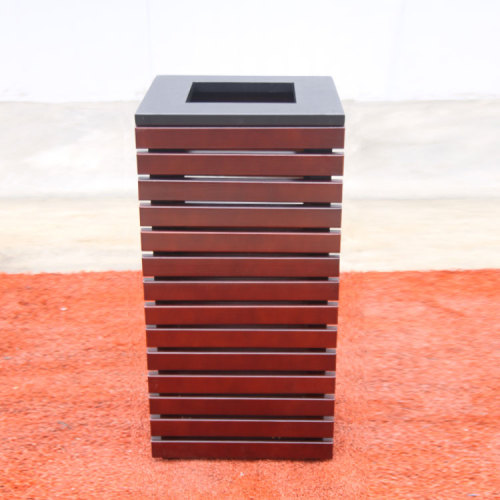 wood multi compartment waste recycling bin