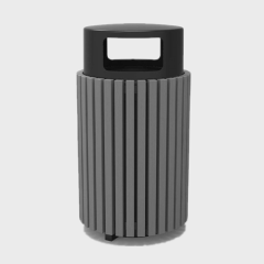 Outdoor Plastic Wood Waste Bin