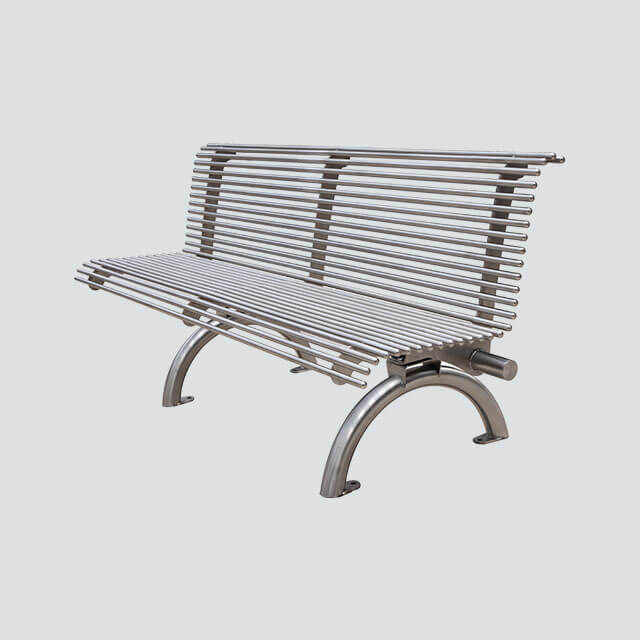 stainless steel garden bench