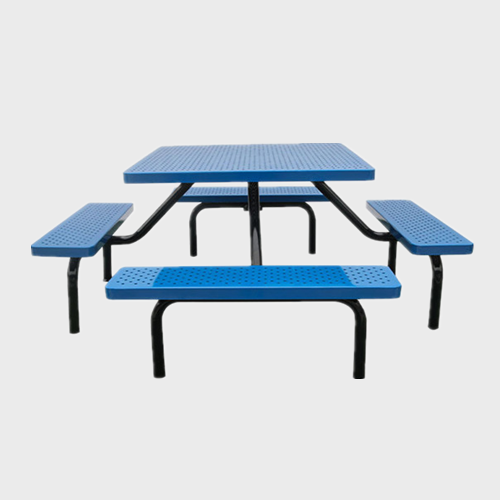 Outdoor thermoplastic table with 4 benches
