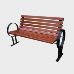 Street furniture park wood bench