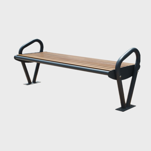 waterproof steel wood sitting bench
