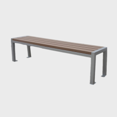 Backless outdoor plastic wood bench