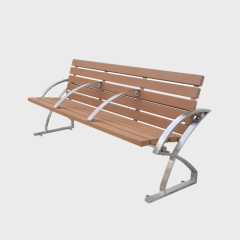 Wooden plastic composite park bench