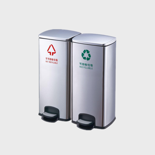 Stainless Steel Garbage Sorting Pedal Trash Can