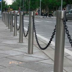 Outdoor road safety bollards and barriers