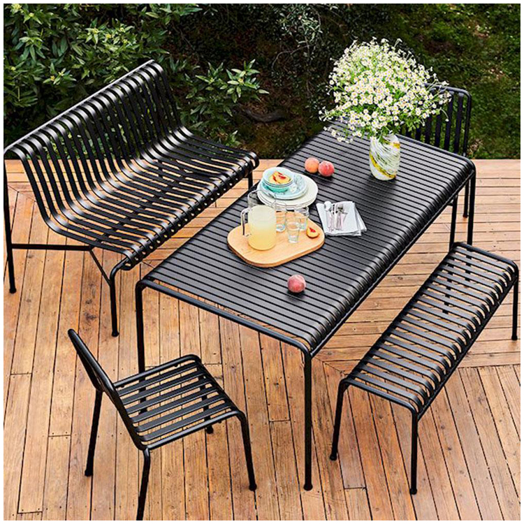 New design outdoor table and chair garden table bench