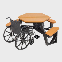 Garden sets disabled Wood plastic composite Dining Table chairs set
