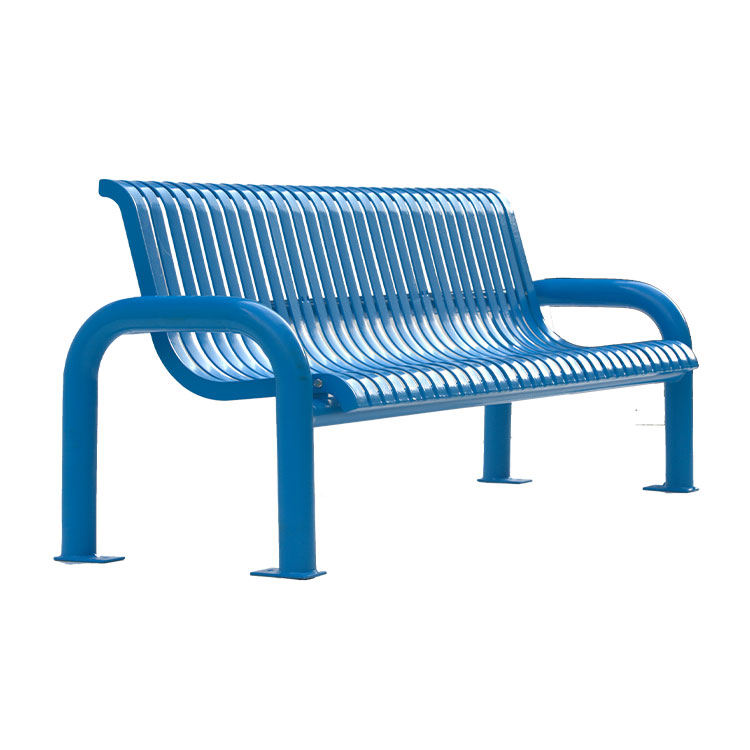 leisure park curved outdoor bench