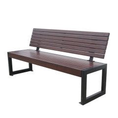 outdoor cast iron garden wood bench with back for customer