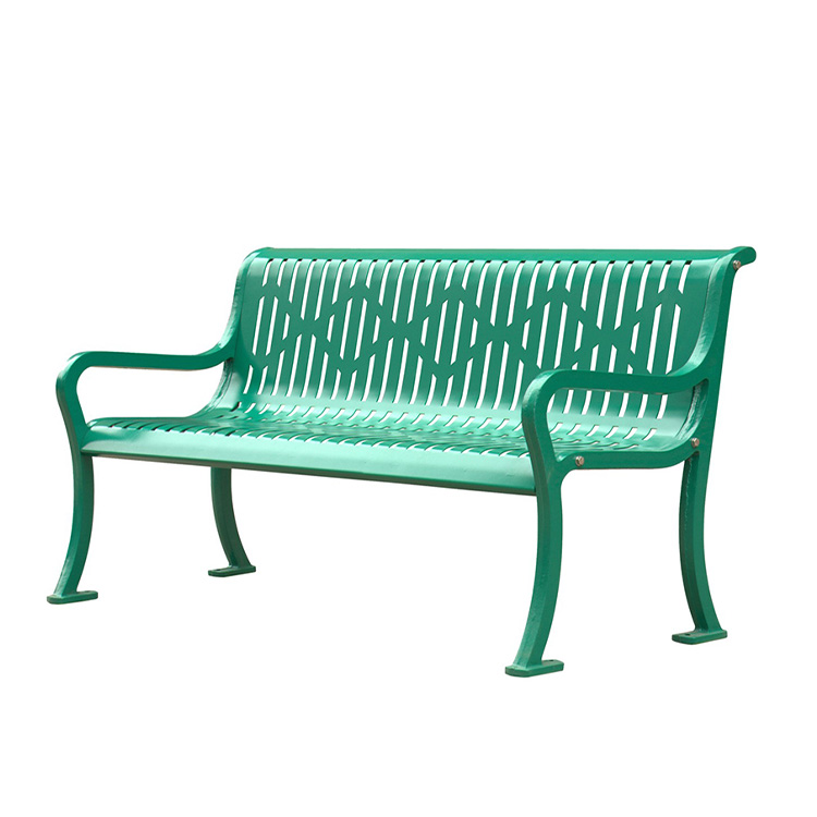 the latest design cheap white wrought iron outdoor bench