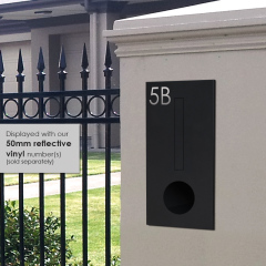 stainless steel nice black door post box