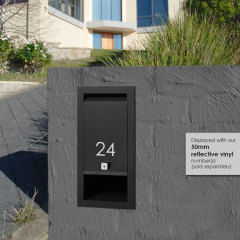 modern lockable square curbside letterbox