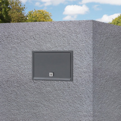 custom square front door mailbox post